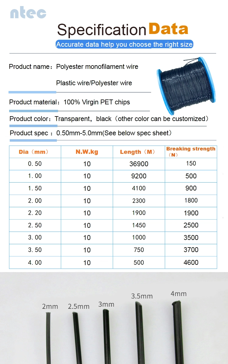 Ntec or OEM Polyester Monofilament Wire Vineyards