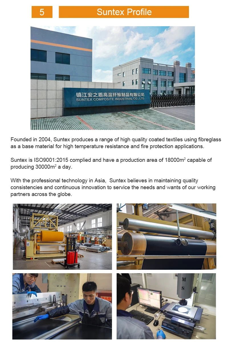 Silicone Coated Fiberglass Fabric for Waterproof Fireproof Heat Insulation