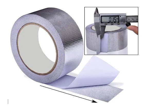 220g Laminated Foil Solvent Fiberglass Alum Fiber Aluglass Thick Aluminum Glass Cloth Tape