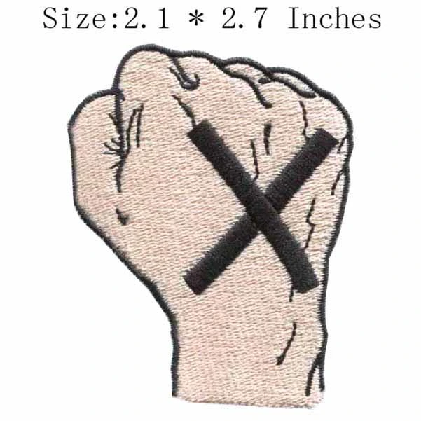 Hand with a Cross 2.1&quot;Wide Embroidery Patch for Decoration/Wall Sticke/Salomon