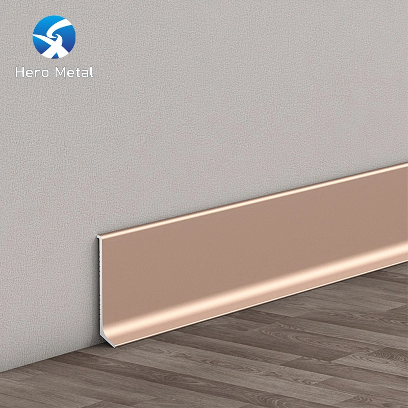 Hero Metal Mirror Finish Flatdecorative 2.2m Grey White Stainless Steel Square Shape Edges Transition Trim Corner Strip