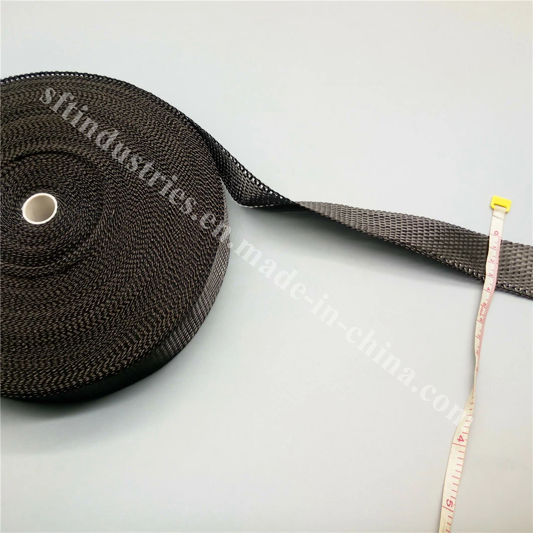 35mm Narrow Width Conductive Carbon Fiber Braided Tape for FRP