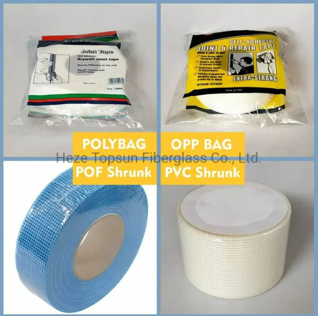 55GSM Drywall Cracks Self Adhesive Fiberglass Mesh Joint Tape