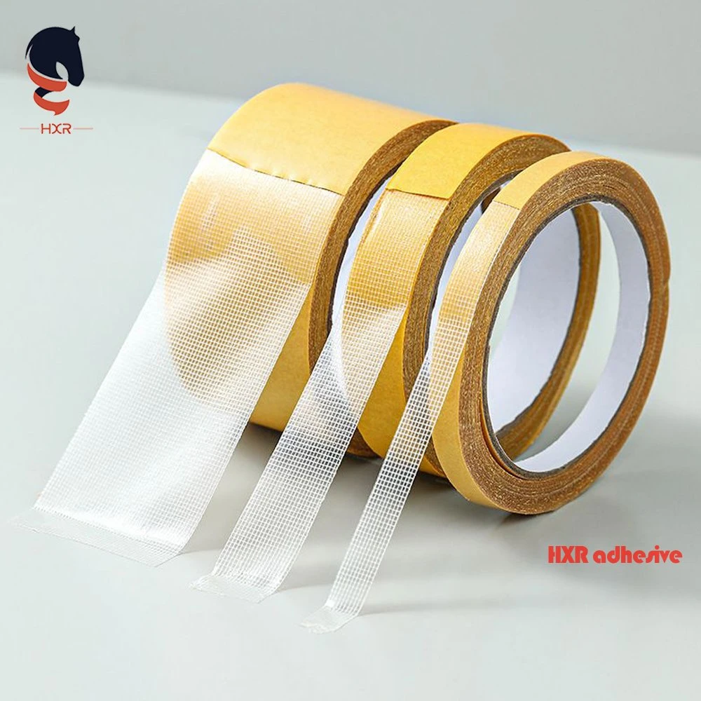 Strong Durable Double Sided Fiberglass Mesh Tape Mesh Cross Weave Carpet Tape