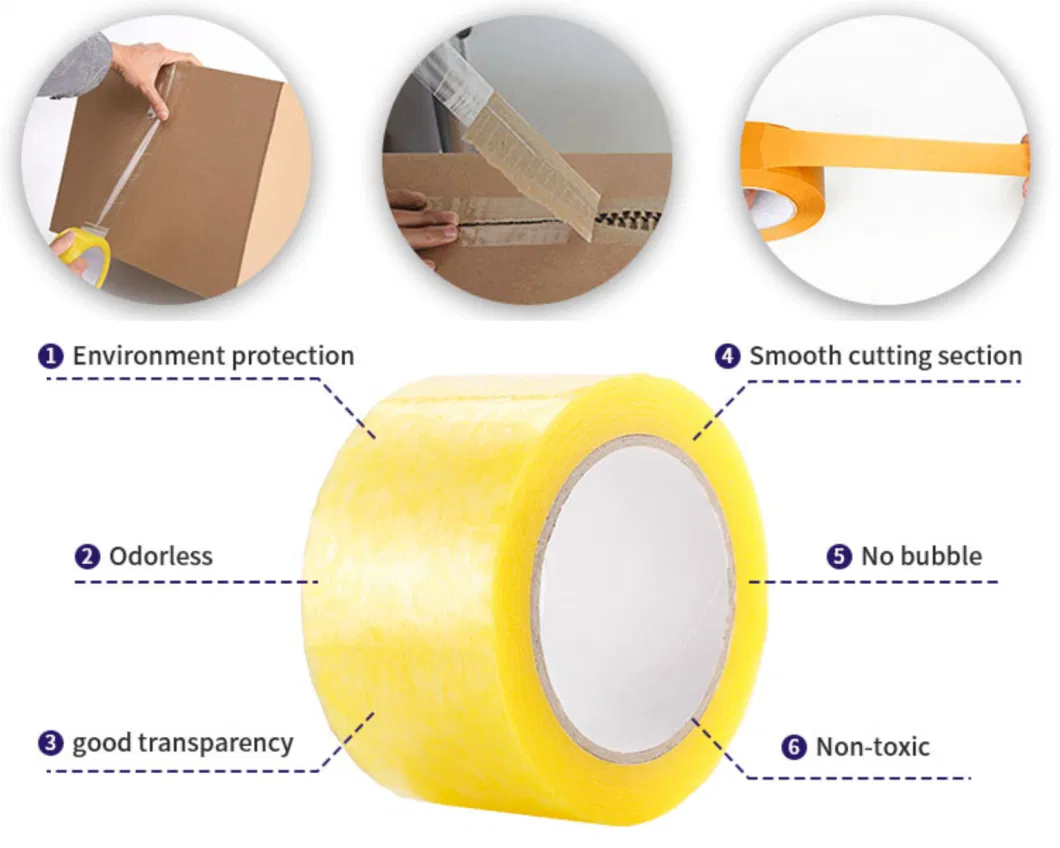 High Breaking Strength Moisture Sensitive Transparent Single Sided Cross Thread Filament Tape