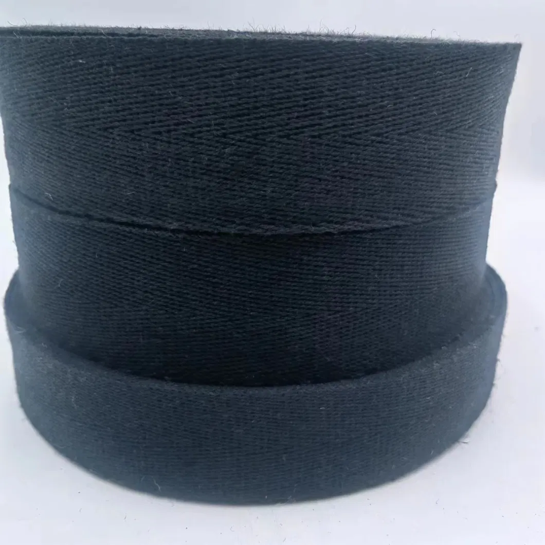 Cross Border New Black Herringbone Linen Ribbon