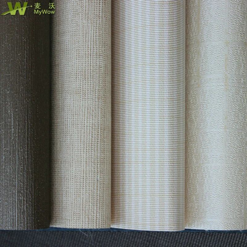 Fireproof Vinyl Wallpaper Hotel 54&quot; Plain Textured Wallcovering