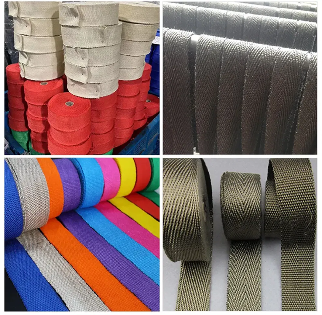Thermal Industry Pipes Flexible Tubes Sealing Joints of Ovens High Temperature Fireproof Insulation Woven Fiberglass Cloth Tape