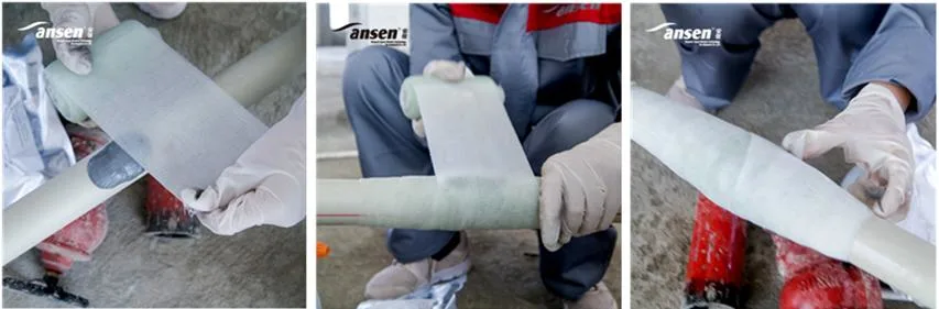 Water Hardening Pipe Repair Bandage Fiberglass Fast Curing Water Activated Pipe Repair Tape