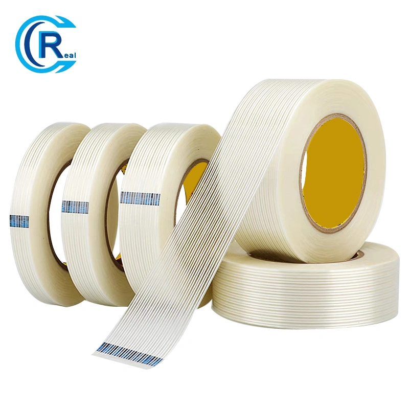 6pack Reinforced Packing Tape, 5.5mil 2inx 60yds, Heavy Duty Fiber Strapping Adhesive Packaging Tape