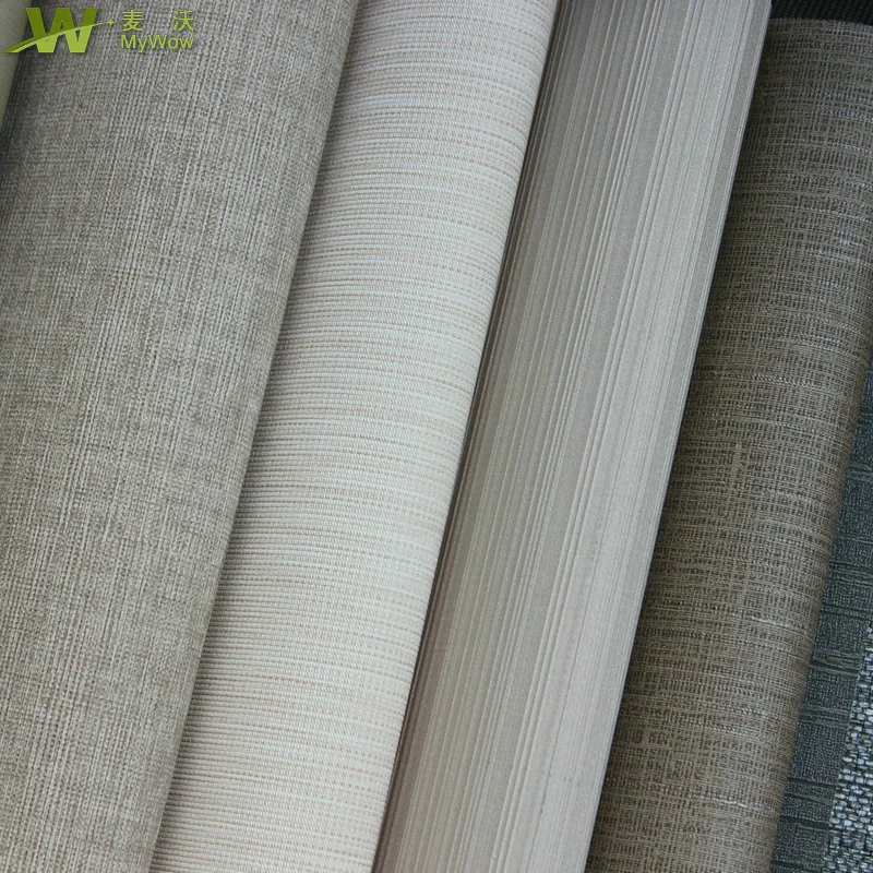 Fireproof Vinyl Wallpaper Hotel 54&quot; Plain Textured Wallcovering