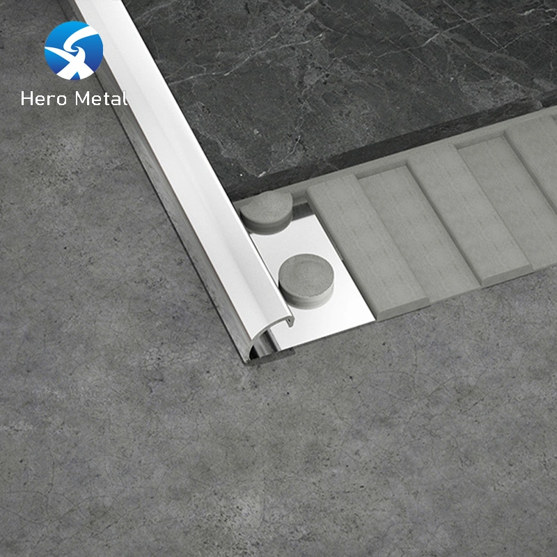 Free Sample Floor Stainless Steel Profile Metal Trim Round Corner Trimming Strip