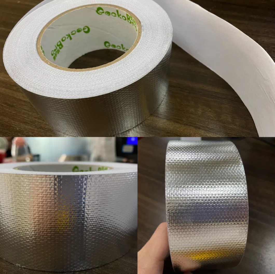 Good Quality Silver Water Proof Aluminum Foil Fiberglass Fabric Self Adhesive Tape