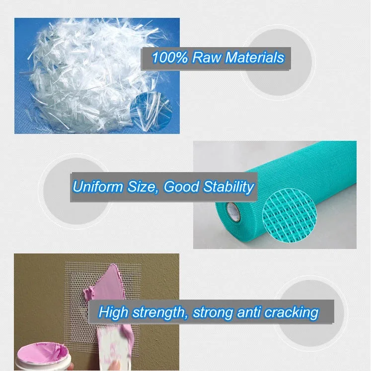 Factory 100g 145g 200g 1X50m Drywall Fiberglass Mesh for Mosaic Concrete Reinforcement