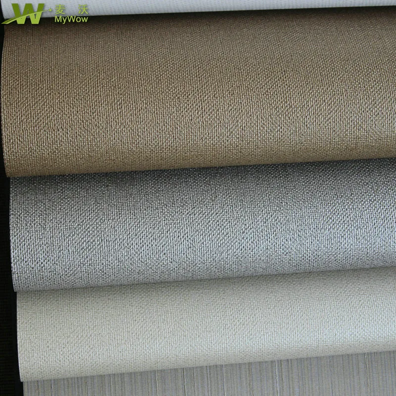 Fireproof Vinyl Wallpaper Hotel 54&quot; Plain Textured Wallcovering