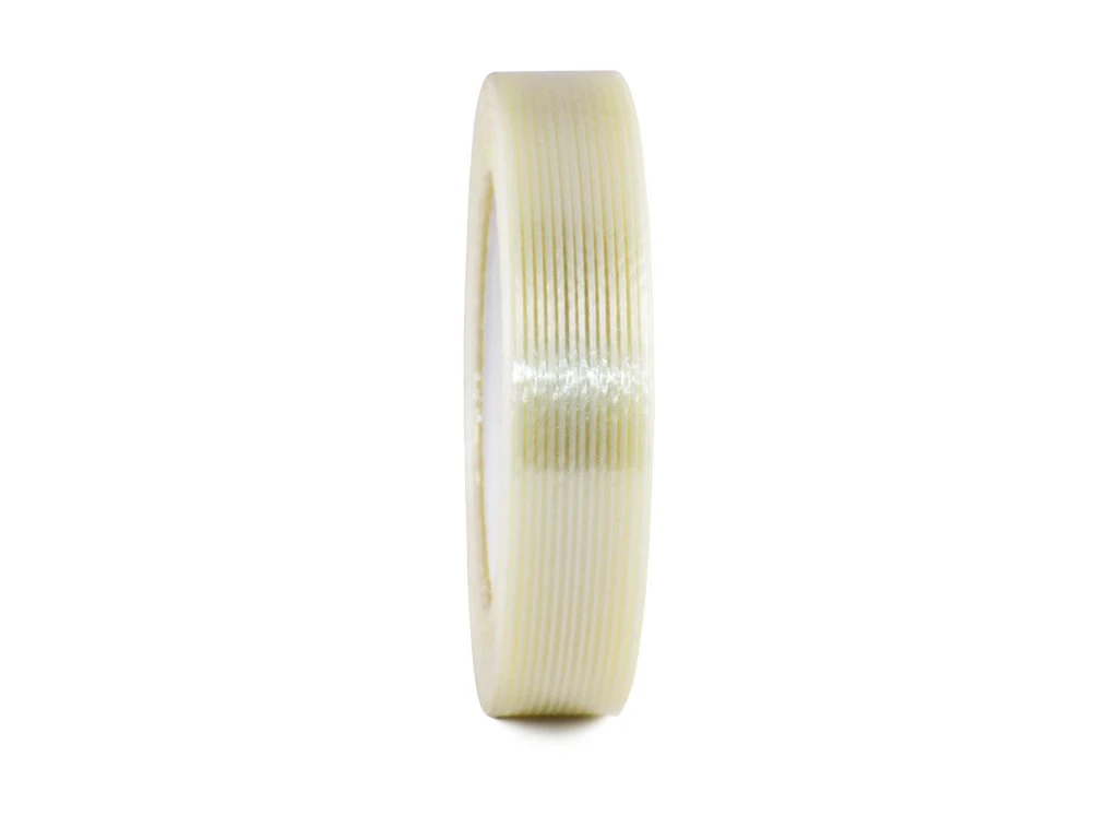 Braided High Breaking Strength Moisture Sensitive Transparent Single Sided Cross Thread Filament Tape