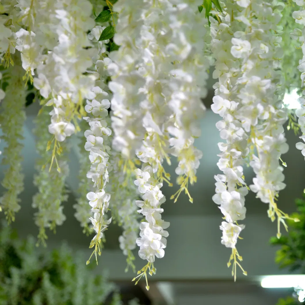 Songtao Popular Products Suitable Price Artificial Wisteria Hanging Flowers Artificial Plant Wall Hanging Fake Flowers Wedding Decoration Whosale Wisteria