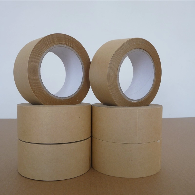 Eco Friendly Logo Printed Fiberglass Fiber Reinforced Water Activated Kraft Paper Packaging Seal Gummed Tape