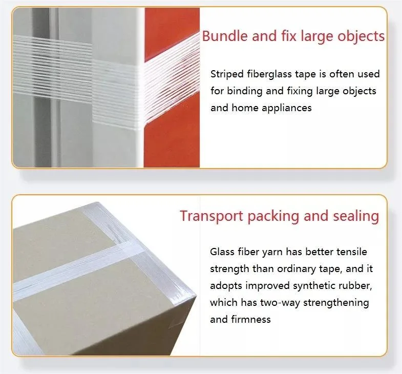 Fiberglass Filament Tape Unidirectional Filament Fiber Reinforced Carton Packing Tape