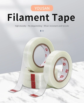 Waterproof Translucent Yousan Carton PP Film Reinforced Filament Adhesive Tape