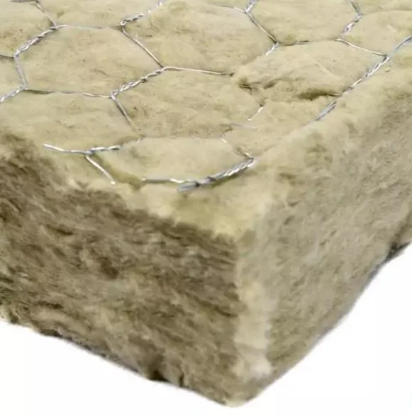Wire Mesh Rock Wool Roll for Large Container Channels 100kg/M&sup3;