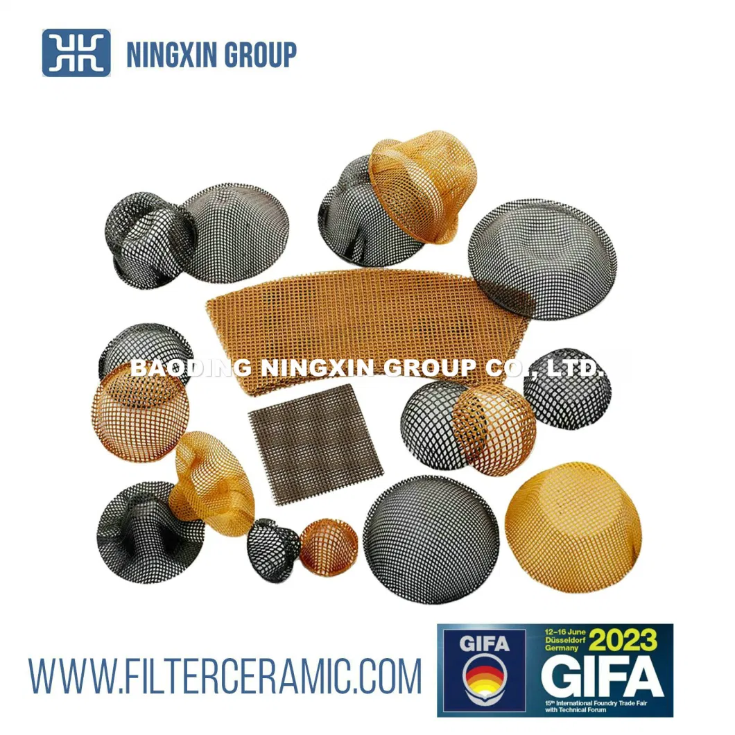 Factory Direct Sale Flat Aluminum Iron Steel Use Fiberglass Fabrics Mesh Filters for Molten Metal Filtration Distribution