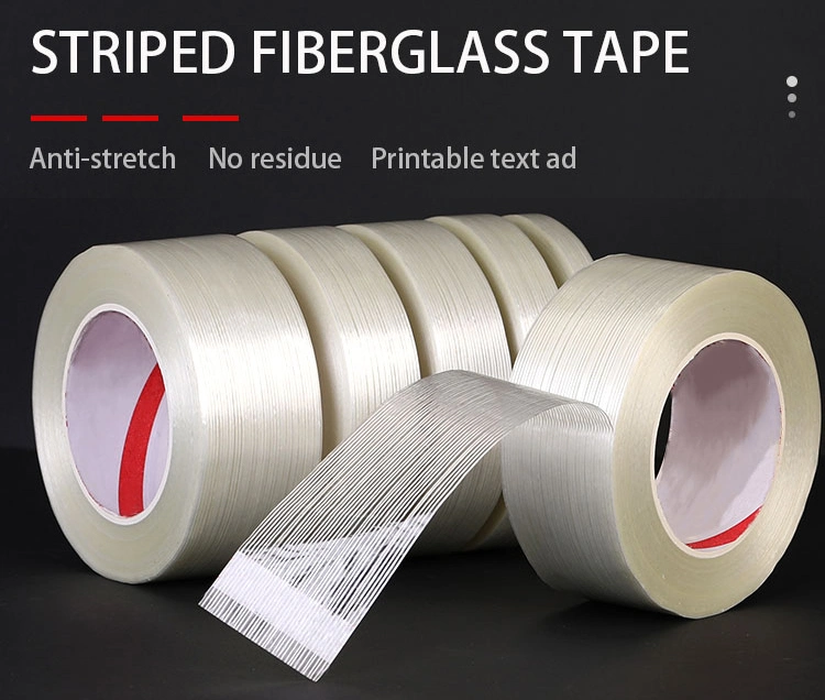 Solvent Glue Custom Printed Transparent Heavy Duty Fiberglass Reinforced Unidirectional Filament Tape