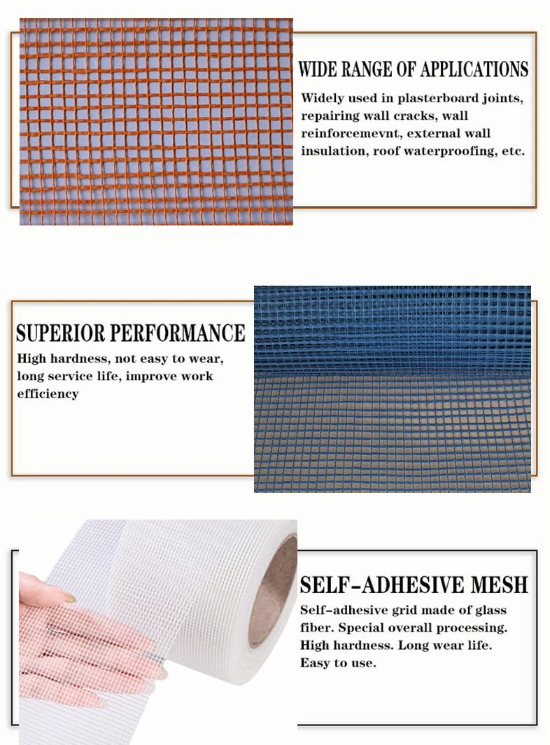 Interior and Exterior Drywall Patching Holes Fiberglass Mesh 160g 4X4