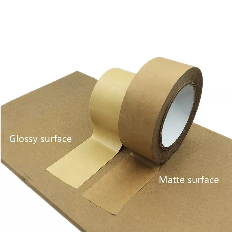 Eco Friendly Logo Printed Fiberglass Fiber Reinforced Water Activated Kraft Paper Packaging Seal Gummed Tape