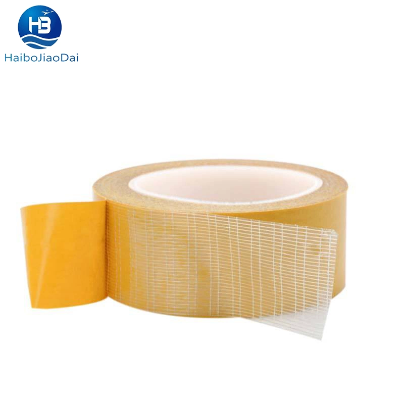 Double Sided Fiberglass Reinforced Strapping Filament Tape Carpet Gripper Super Strong Mesh Tape