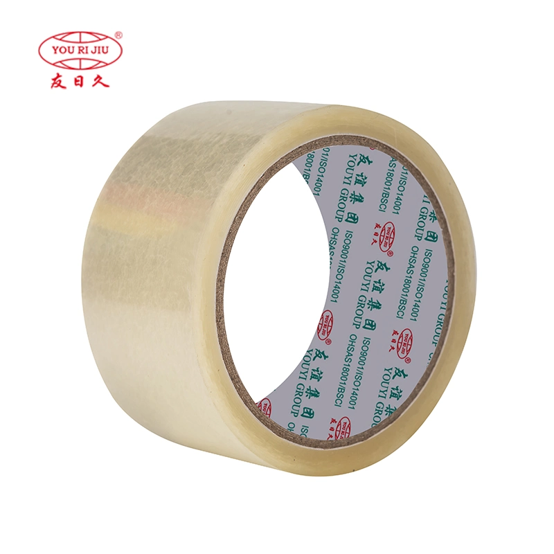 Yourijiu 48mm 50m Clear OPP Transparent Jumbo Roll Freezer Solvent BOPP Adhesive Tape for Refrigerator Carton Sealing Packaging