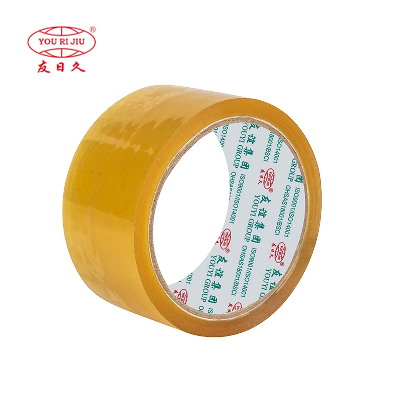 Yourijiu 48mm 50m Clear OPP Transparent Jumbo Roll Freezer Solvent BOPP Adhesive Tape for Refrigerator Carton Sealing Packaging