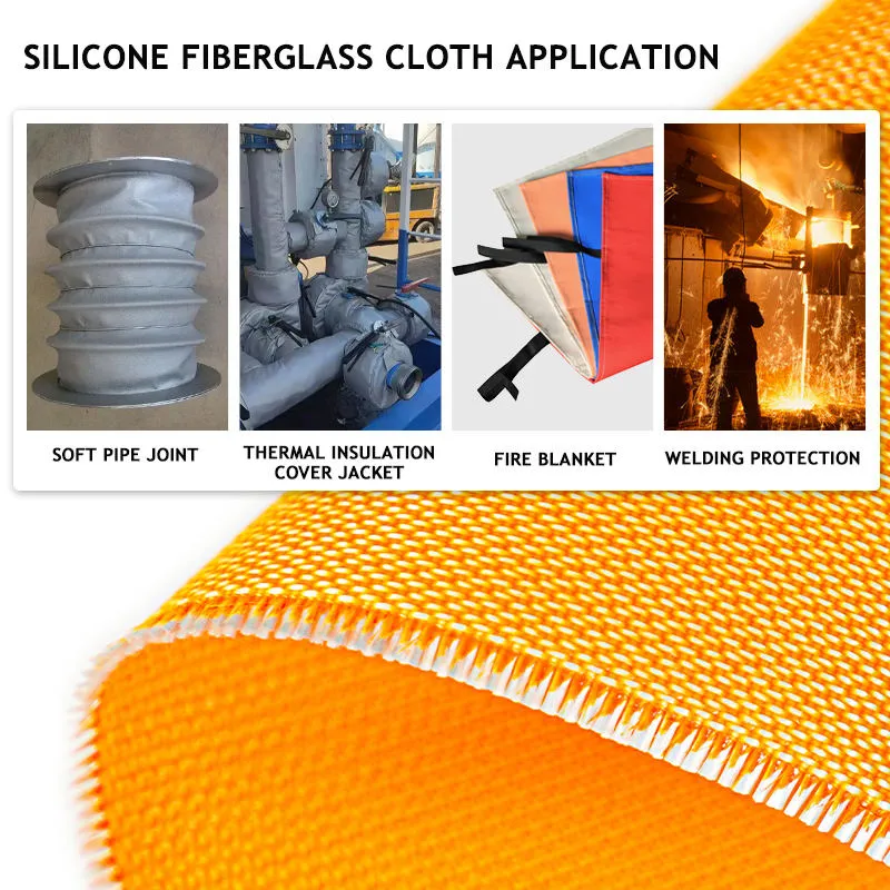 High Temperature Cloth Heat Resistant Fabric Silicone Coated Fiberglass Fabric / Cloth Thermal Insulation Fabric / Cloth Silicone Coated Fabric / Cloth