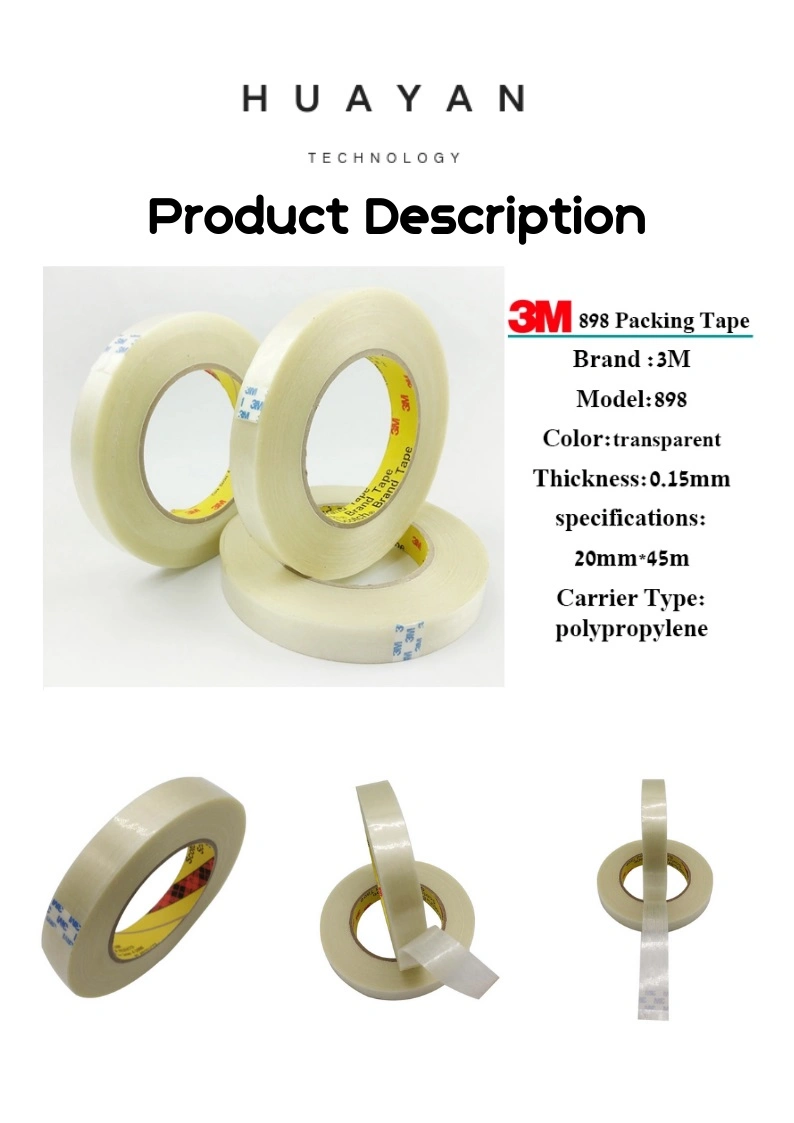 3m 8934 Clear Glass Fiber Reinforced Filament Adhesive Tape