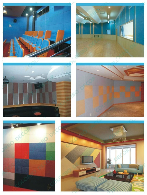 Embossing Wall Covering Polyester Fiber Acoustic Panel