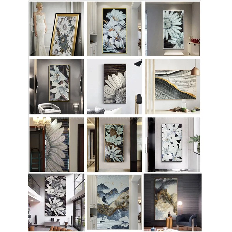 Hand Made Feather Pattern/Mural Design Art Glass Mosaic Wall for Bathroom