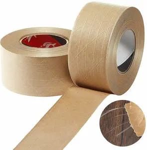 Eco Friendly Water Activated/Self Adhesive Fiberglass Reinforced Kraft Paper Packaging Tape