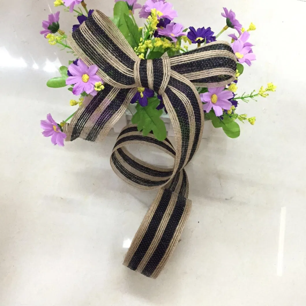 Spot Wholesale Cross-Border New Colored Jute Ribbon