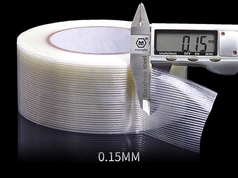 Strong Adhesive Mono Filament Tape with Pet Backing and Fiberglass Reinforcement and OEM Trademark