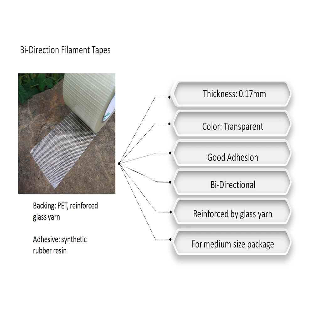 Kaidi Factory Cost Price Filament Adhesive Tape