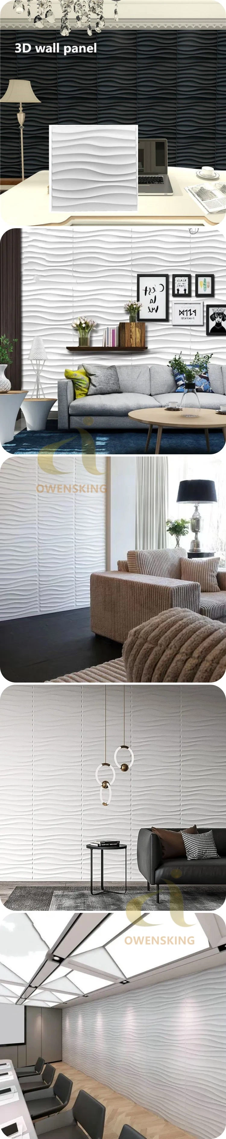 Wholesale Price Waterproof Paintable 3D PVC Wall Panels for Walls Decorative