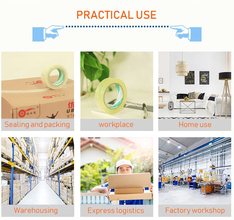 Clear Adhesive Packing Based OPP Cheap Manufacture Low Noise Box Tape