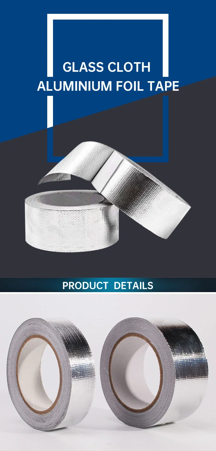Aluminum Foil Cloth Fiberglass Glass-Cloth Glass HVAC Laminated Aluglass Tape