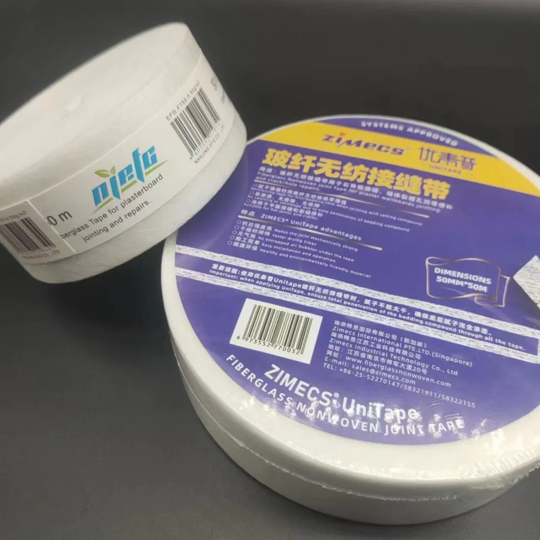 Faster Drying Time Fiberglass Nonwoven Joint Tape for Plaster Board Jointing