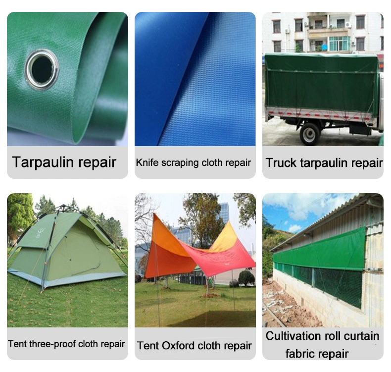 Knife Scraper Fiberglass Cloth Outdoor Tent Self Adhesive Waterproof PE Coated Tarp Tarpaulin Repair Tape for Damaged Canvas