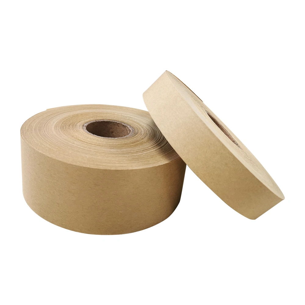 Cheap Water Activated Fiber Reinforced White Kraft Paper Gummed Tape