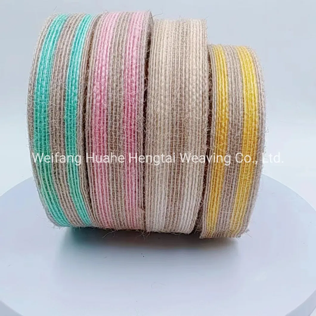 Spot Wholesale Cross-Border New Colored Jute Ribbon