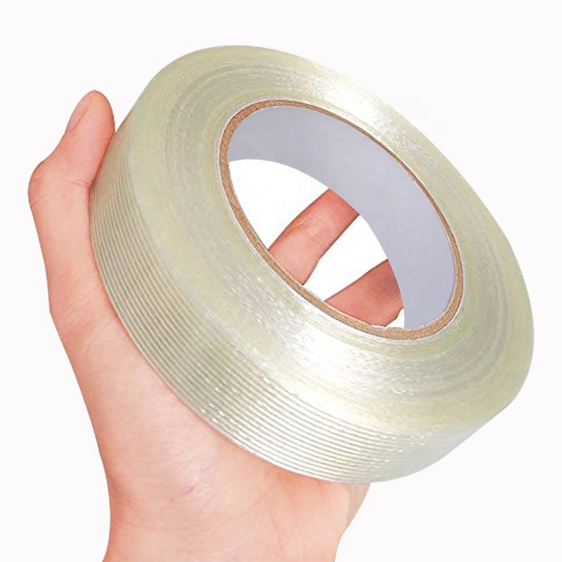 Clear Home Appliance Fiberglass Reinforced Packaging Filament Adhesive Tape