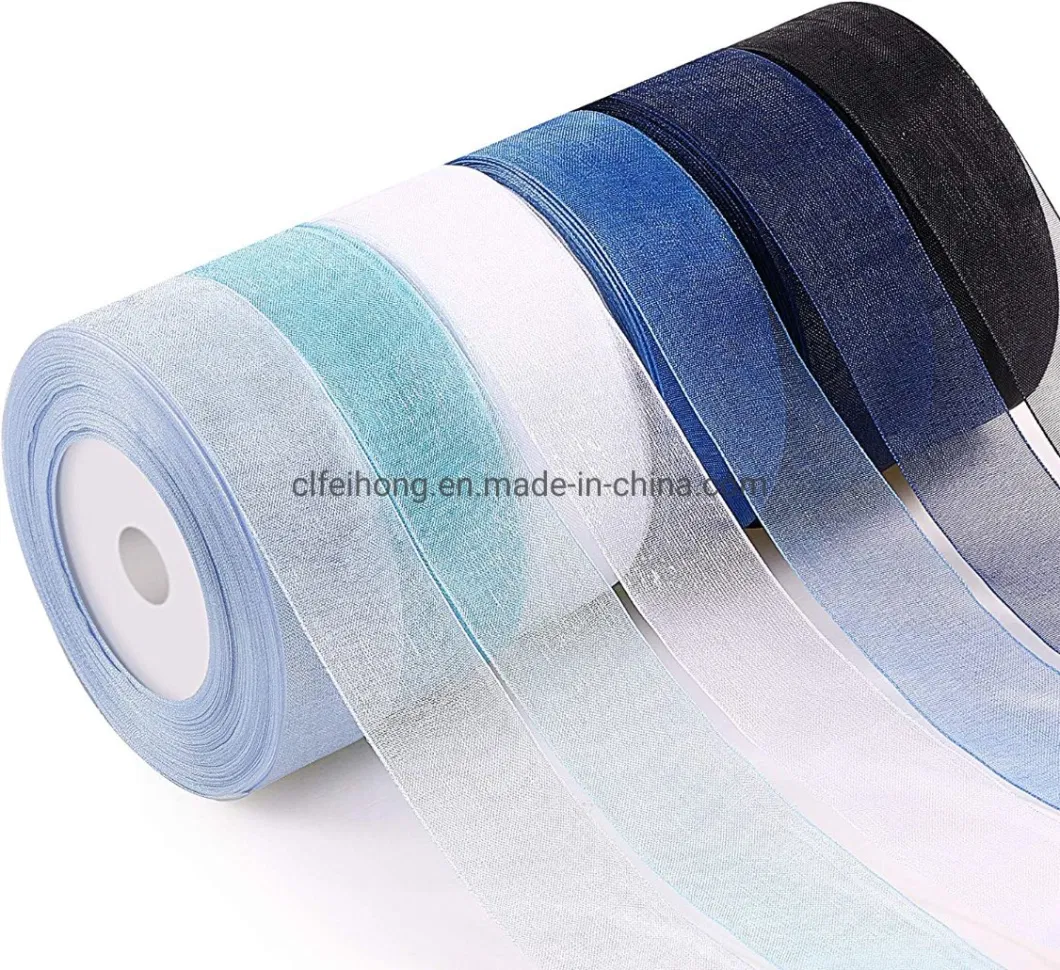 Wholesale Factory Customized OEM Organza Ribbon Perfect for Wedding Invitations, Baking Packaging, Gift Wrapping, Handmade Craft