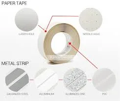 High Quality Plasterboard Metal Corner Tape for Gypsum Board Excellent Strength Metal Corner Tape Aluminum &amp; Galvanized Steel